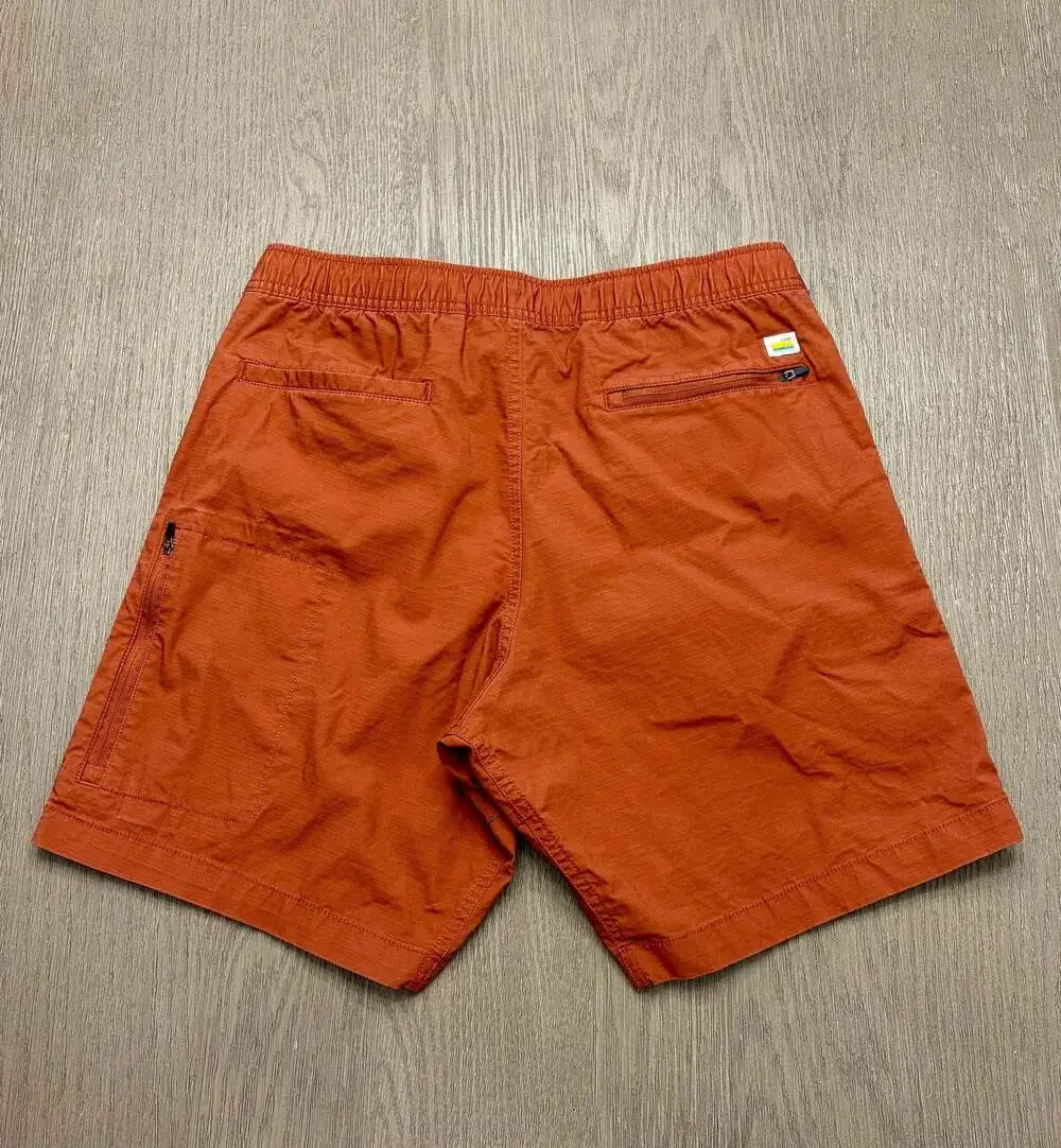 Vuori Men's Rust Orange Ripstop Casual Drawstring Shorts Size M